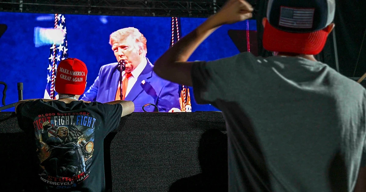 Hitze, Donnerwetter und Evakuierung vor Trump-Rede