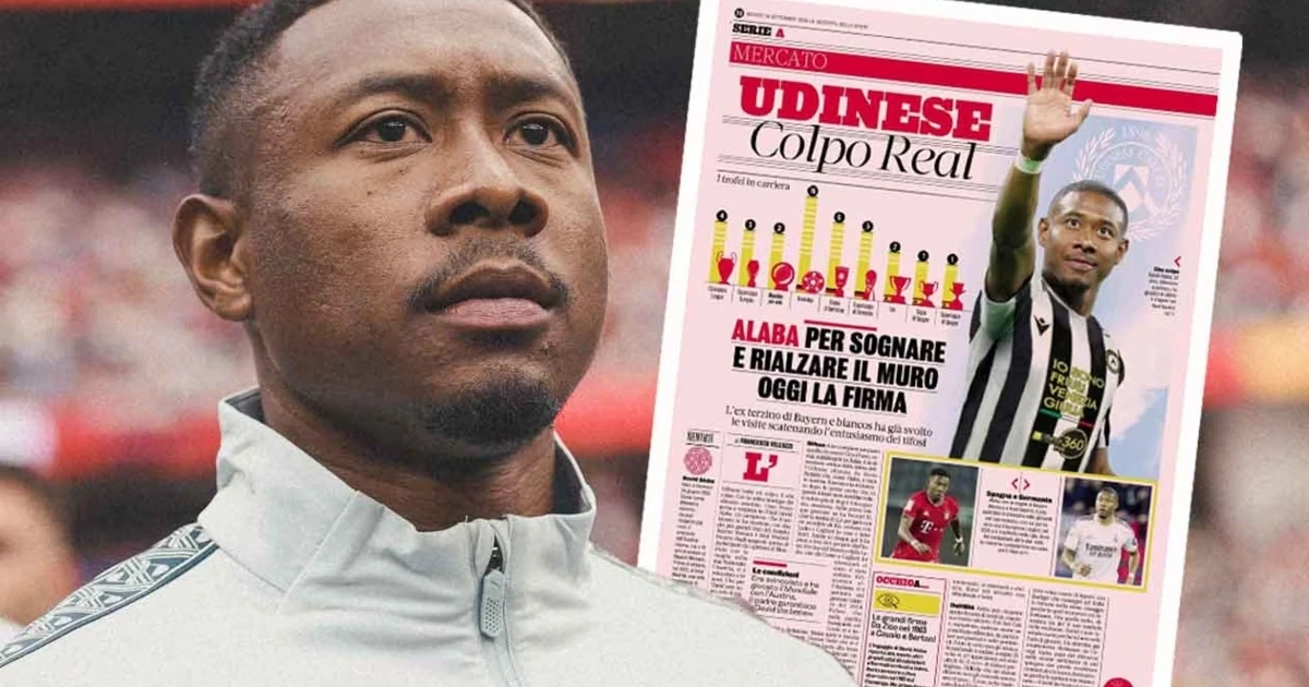 Alaba – ein Paukenschlag lässt Udinese träumen!