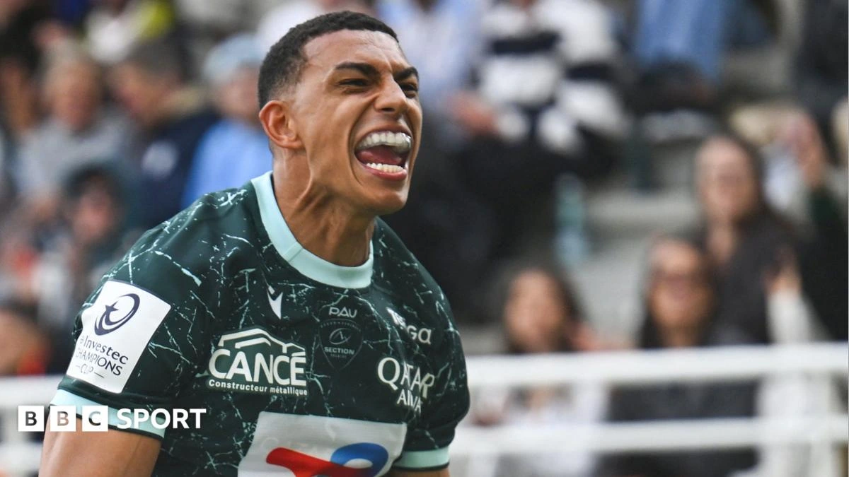 Late tries give Pau bonus-point win over Leicester